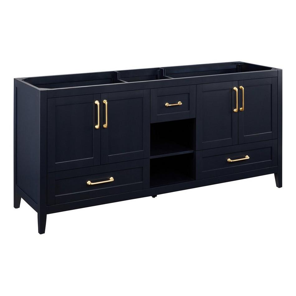 72" Burfield Double Vanity for Rectangular Undermount Sinks - Midnight Navy Blue, , large image number 3