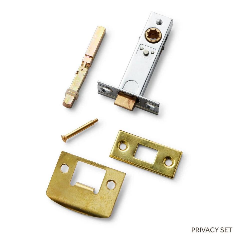 Griggs Solid Brass Interior Door Set - Lever Handle -  Privacy - Right Hand, , large image number 2