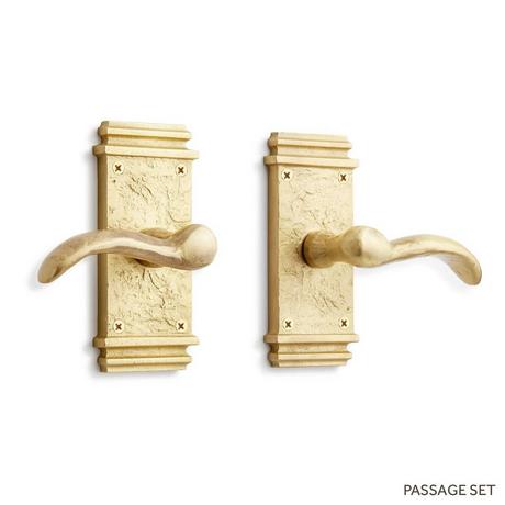 Griggs Solid Brass Interior Door Set - Lever Handle - Passage - Right Hand