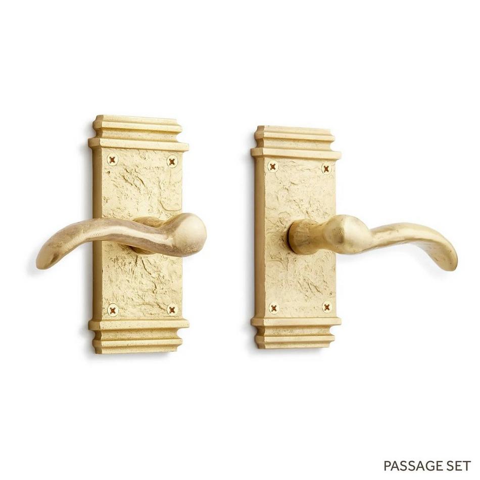 Griggs Solid Brass Interior Door Set - Lever Handle - Passage - Right Hand, , large image number 2