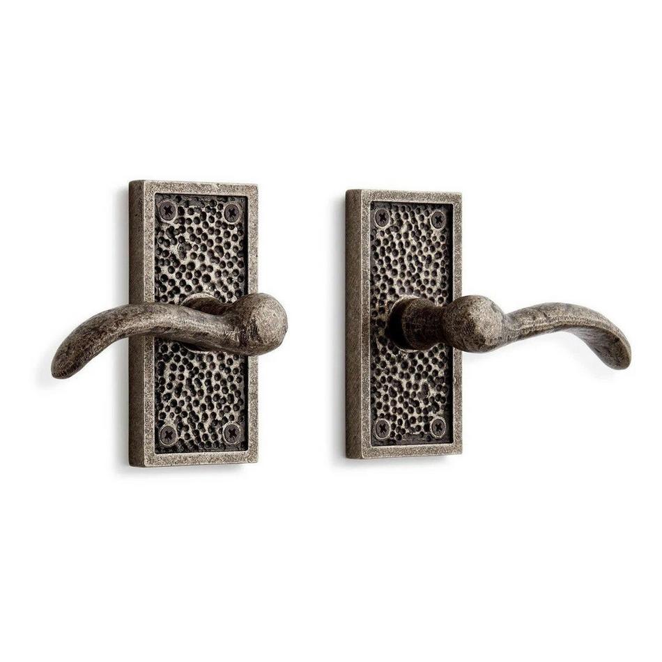 Traeger Bronze Passage Interior Door Set - Lever Handle 2-3/4" Backset - Right Hand - Antique Pe, , large image number 0