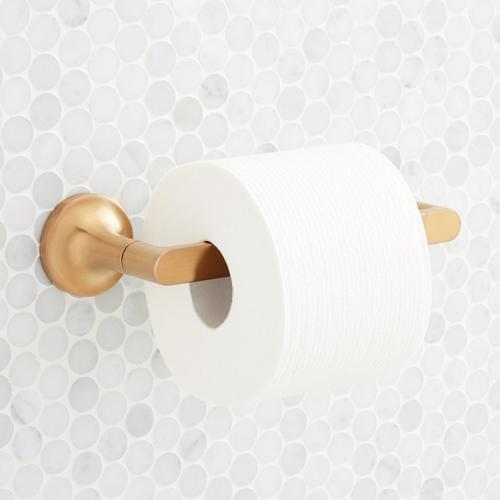 Lentz Toilet Paper Holder in Brushed Gold