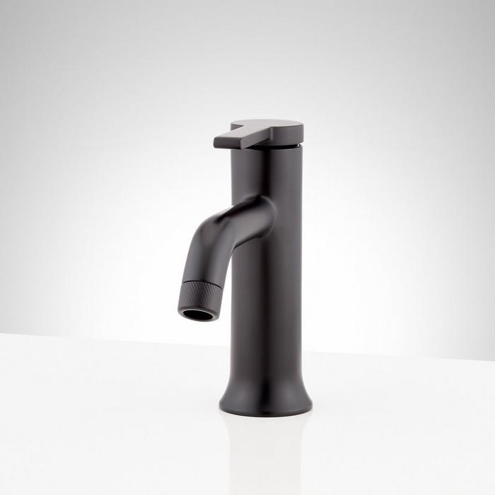 Lentz Single-Hole Bathroom Faucet in Matte Black