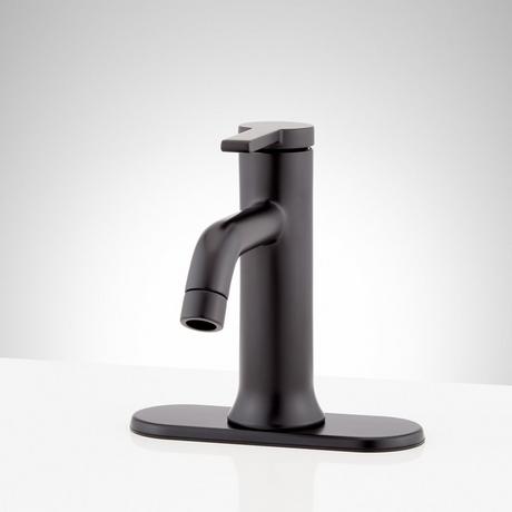 Lentz Single-Hole Bathroom Faucet with Deck Plate