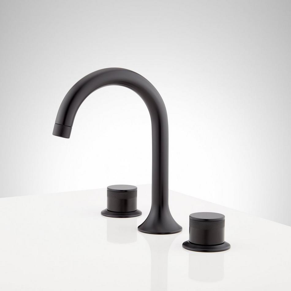 Lentz Widespread Bathroom Faucet - Knob Handles - Matte Black, , large image number 2