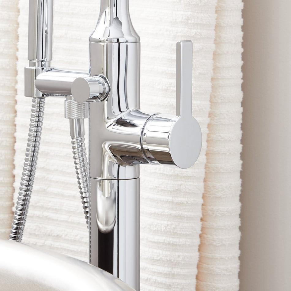 Lentz Freestanding Tub Faucet with Rough-In Valve with Stops - Lever Handle - Chrome, , large image number 4