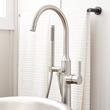 Lentz Freestanding Tub Faucet with Rough-In Valve with Stops - Lever Handle - Brushed Nickel, , large image number 1