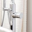 Lentz Freestanding Tub Faucet with Rough-In Valve with Stops - Knob Handle - Chrome, , large image number 4