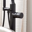 Lentz Freestanding Tub Faucet with Rough-In Valve with Stops - Knob Handle - Matte Black, , large image number 4