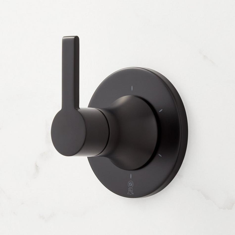 Lentz In-Wall Shower Diverter Trim with 3/4" Valve - Lever Handle - Matte Black, , large image number 0