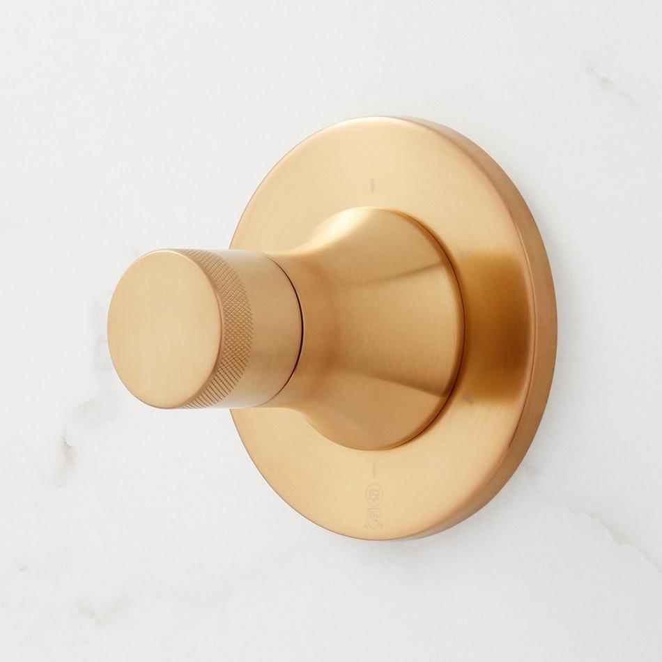 Lentz In-Wall Shower Diverter Trim with 3/4" Valve - Knob Handle - Brushed Gold, , large image number 0