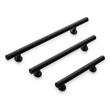 6" Diehl Adjustable Round Brass Drawer Pull - Satin Black, , large image number 2