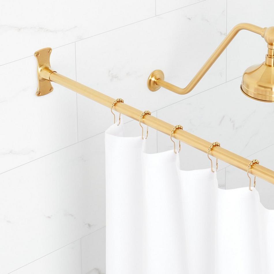 Shower Curtain Rods in many sizes, shapes, and finishes