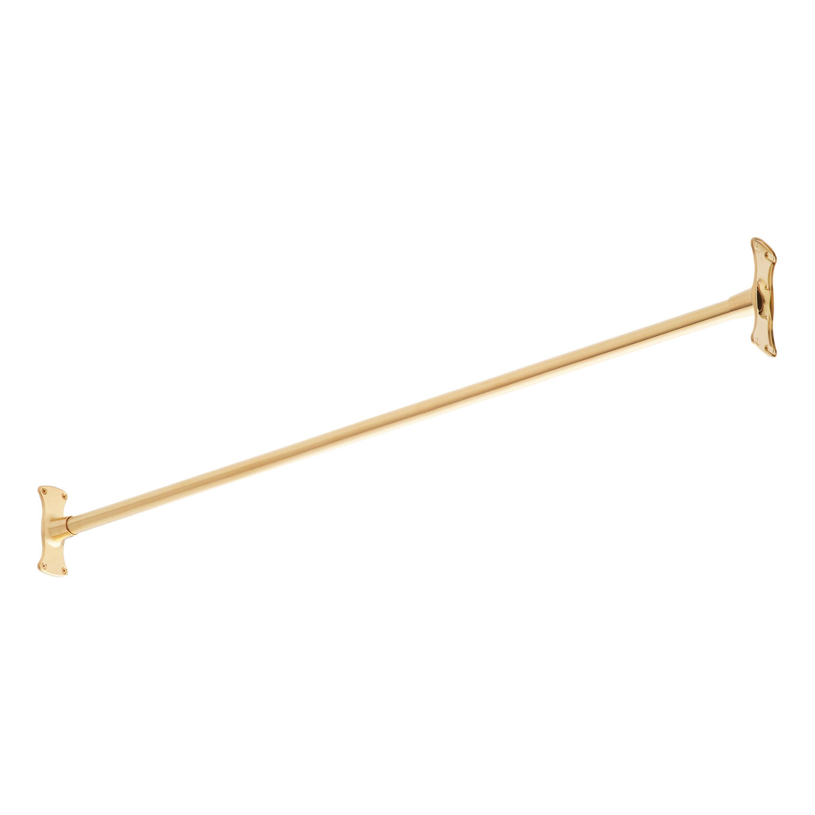 Straight Solid Brass Shower Curtain Rod