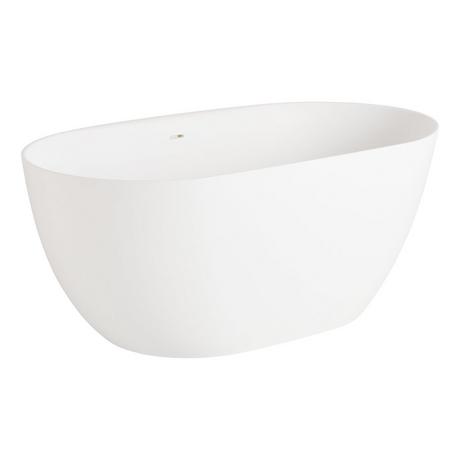 66" Catino Solid Surface Freestanding Tub - Matte Finish