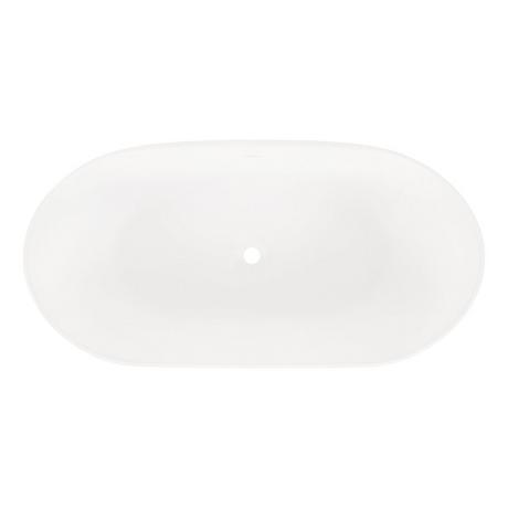 66" Catino Solid Surface Freestanding Tub - Matte Finish
