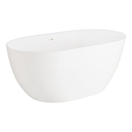 59" Patera Solid Surface Freestanding Tub - Gloss Finish
