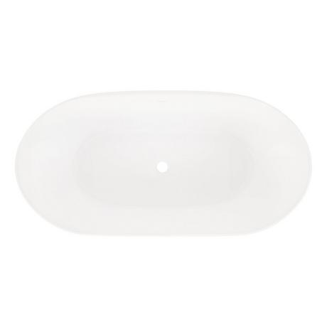 59" Patera Solid Surface Freestanding Tub - Gloss Finish