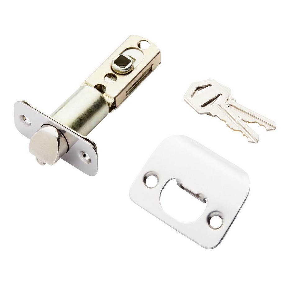 Adriot Entrance Set - Square Rosette - Knob Handle - Brushed Nickel, , large image number 1