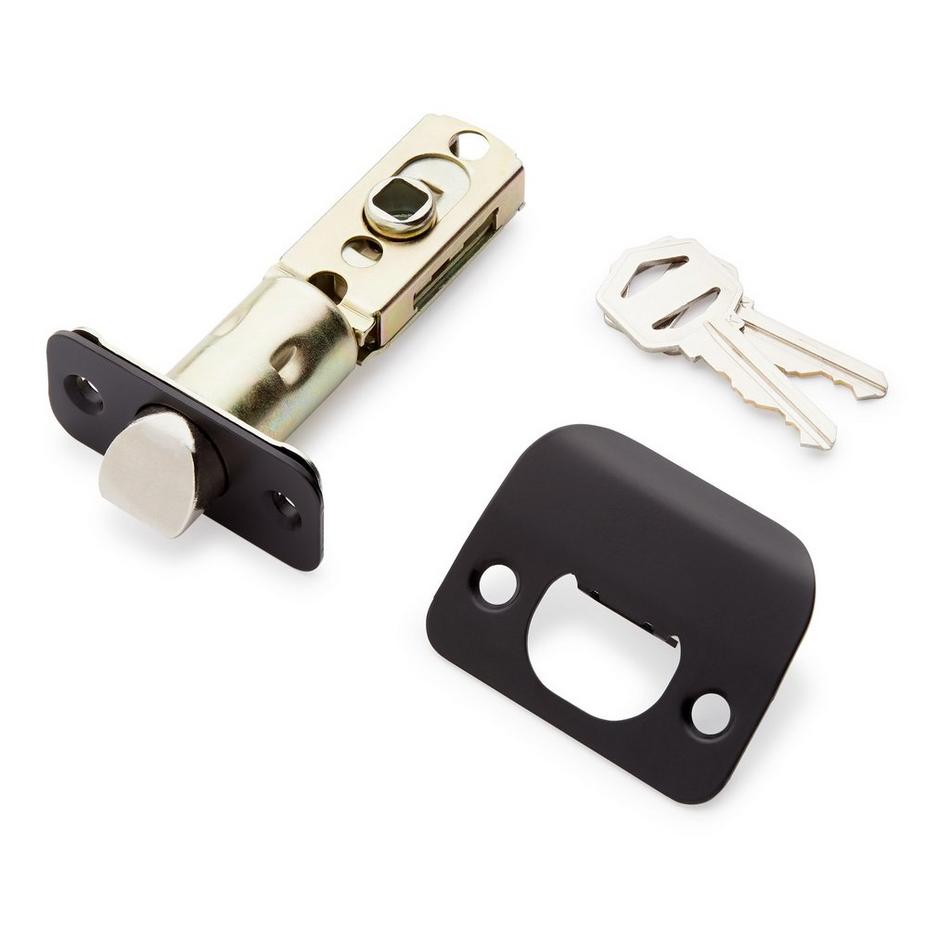 Adriot Entrance Set - Square Rosette - Knob Handle - Matte Black, , large image number 1