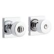 Adriot Entrance Set - Square Rosette - Knob Handle - Chrome, , large image number 0