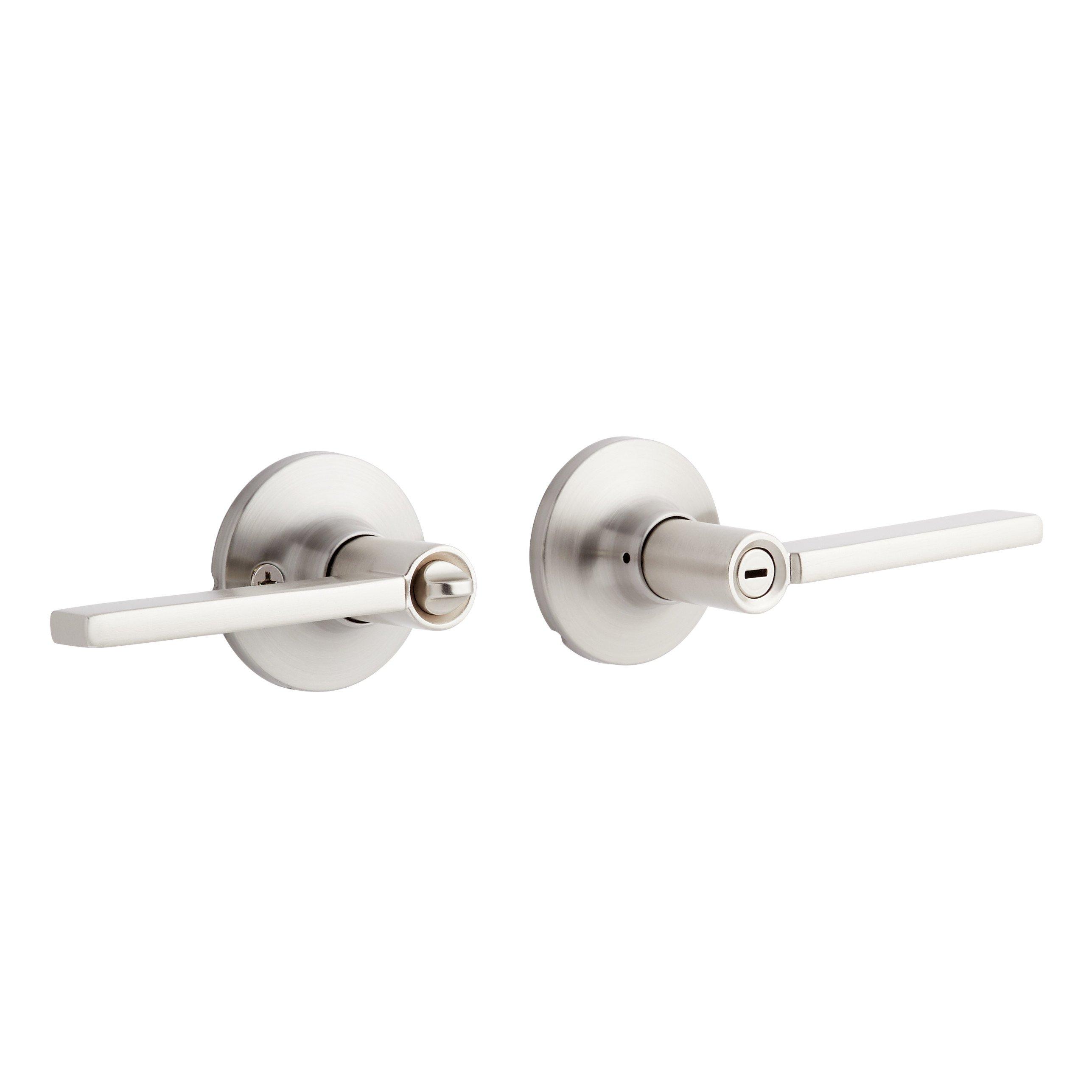 Ironto Privacy Set - Round Rosette - Lever Handle | Signature Hardware
