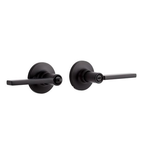 Ironto Privacy Set - Round Rosette - Lever Handle