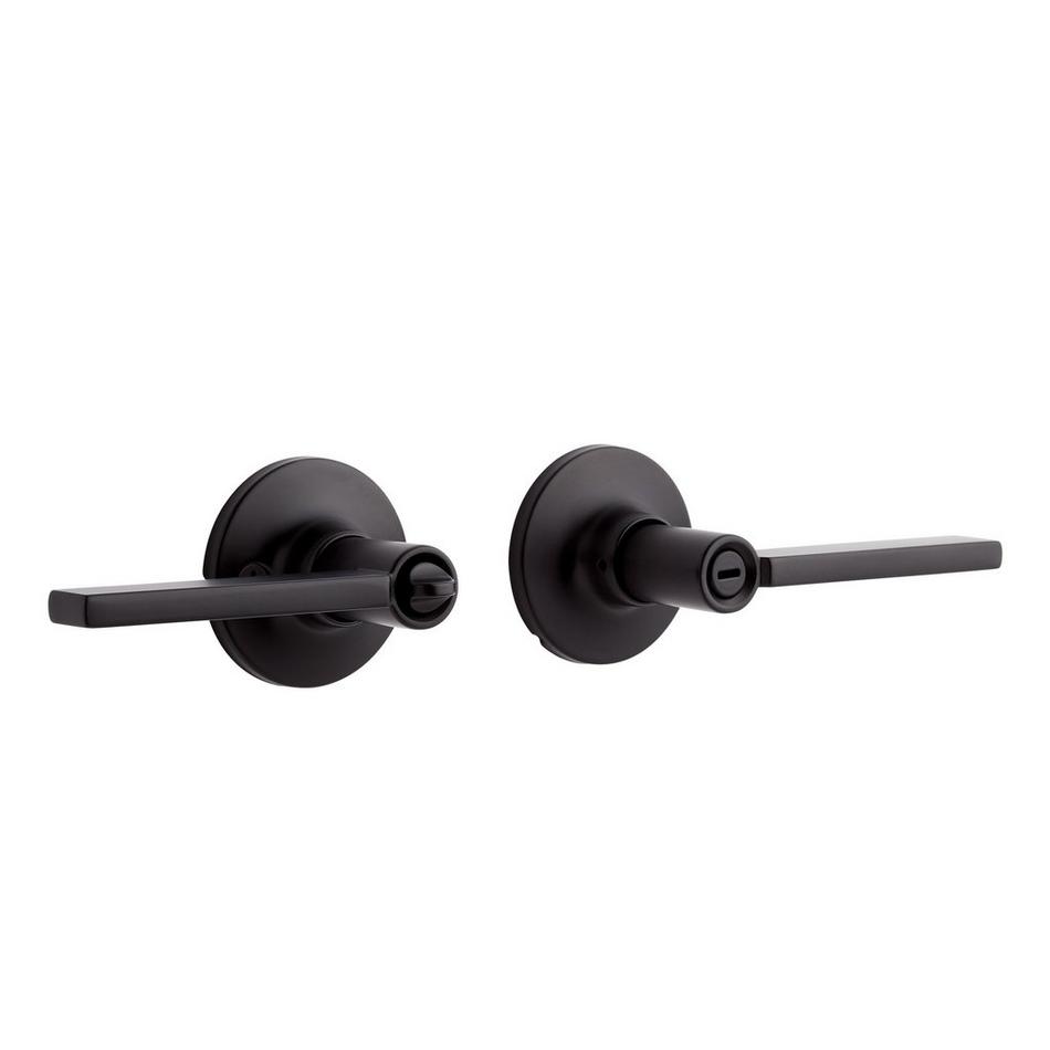 Ironto Privacy Set - Round Rosette - Lever Handle, , large image number 1