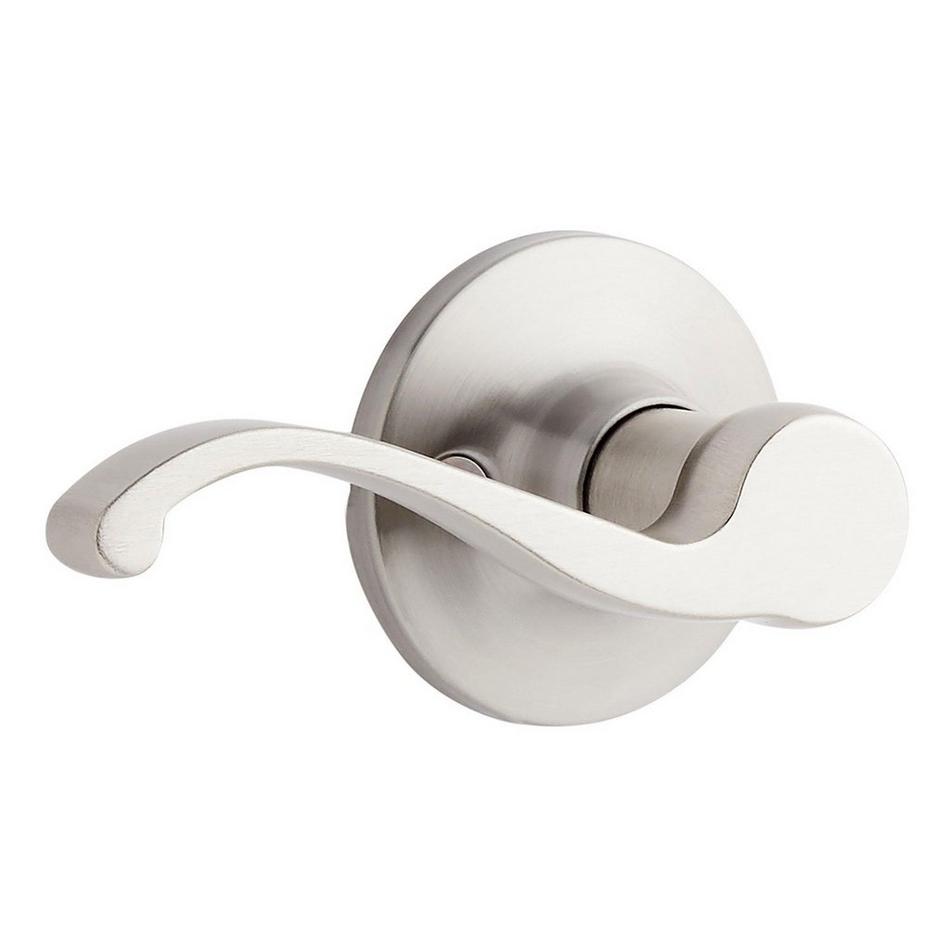Sedalia Dummy Door Handle - Round Rosette - Scroll Lever Handle - Left Hand - Brushed Nickel, , large image number 0