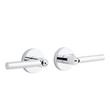 Ewing Entrance Set - Round Rosette - Round Rod Lever Handle - Chrome, , large image number 0