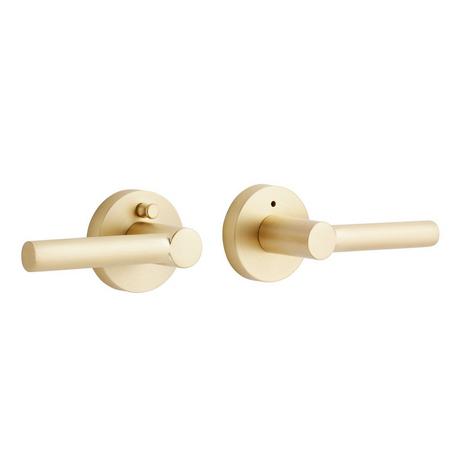 Ewing Privacy Set - Round Rosette - Round Rod Lever Handle