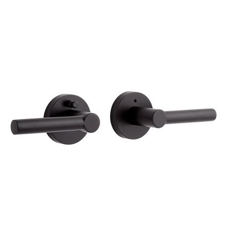 Ewing Privacy Set - Round Rosette - Round Rod Lever Handle