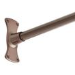 48" Straight Solid Brass Shower Rod  - Oil Rubbed Bronze, , large image number 2