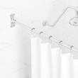 66" Straight Solid Brass Shower Rod  - Chrome, , large image number 0
