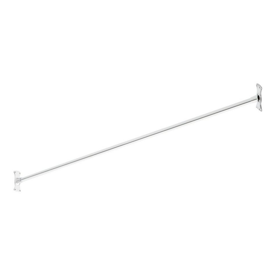 66" Straight Solid Brass Shower Rod  - Chrome, , large image number 1