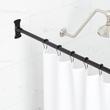 66" Straight Solid Brass Shower Rod  - Matte Black, , large image number 0