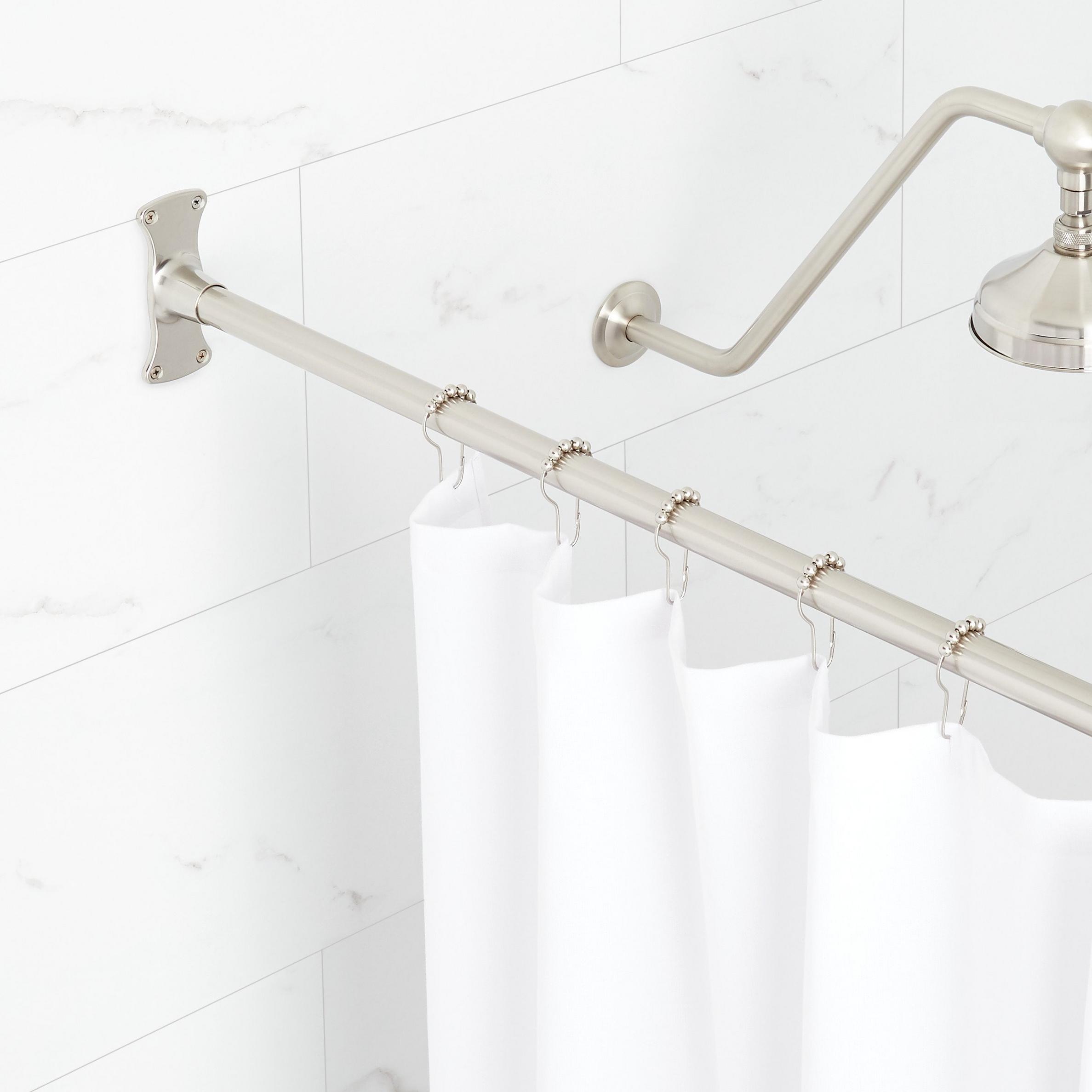 Brushed Nickel Shower Rodnull