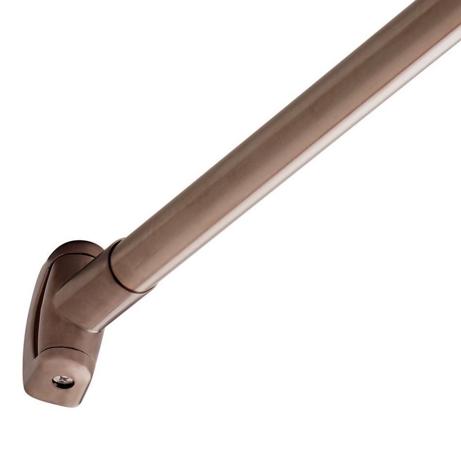 48" Curved Solid Brass Shower Rod - Oil Rubbed Bronze, , large image number 2