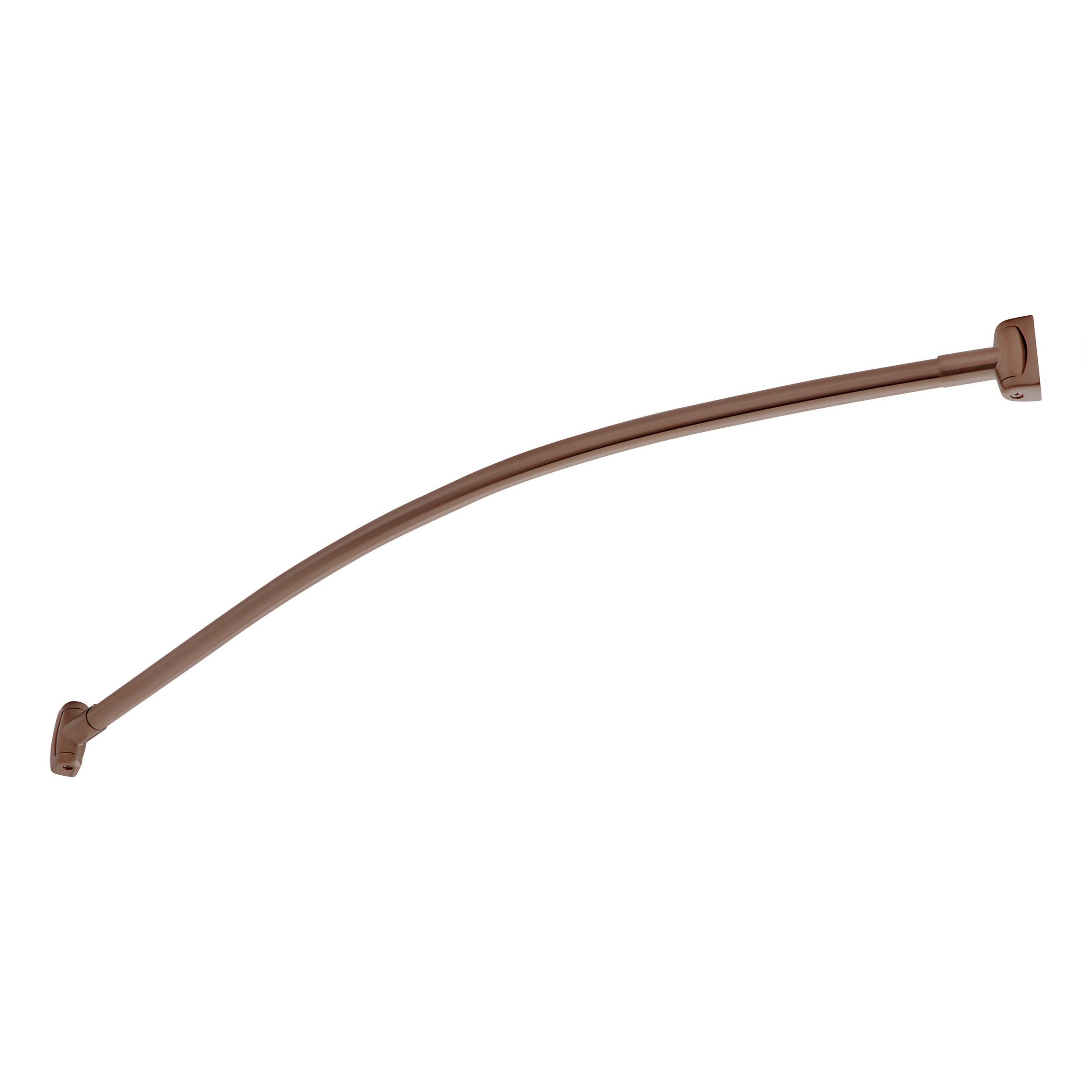48" Curved Solid Brass Shower Rod Oil Rubbed Bronze Signature Hardware