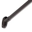 60" Curved Solid Brass Shower Rod - Matte Black, , large image number 2