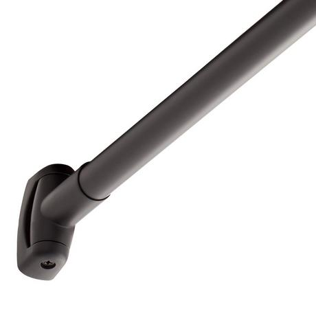Curved Solid Brass Shower Curtain Rod