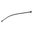 60" Curved Solid Brass Shower Rod - Matte Black, , large image number 1