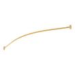72" Curved Solid Brass Shower Rod - Brushed Gold, , large image number 1