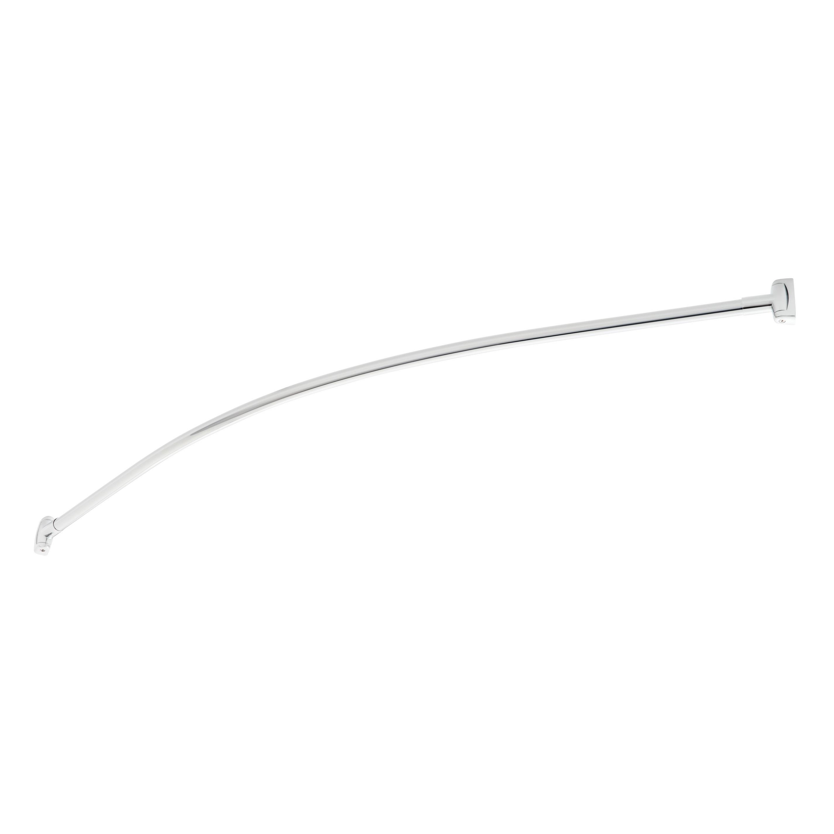 72" Curved Solid Brass Shower Rod - Chrome | Signature Hardware