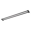 60" Straight Double Solid Brass Shower Curtain Rod - Matte Black, , large image number 1
