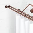 Straight Double Solid Brass Shower Curtain Rod, , large image number 3