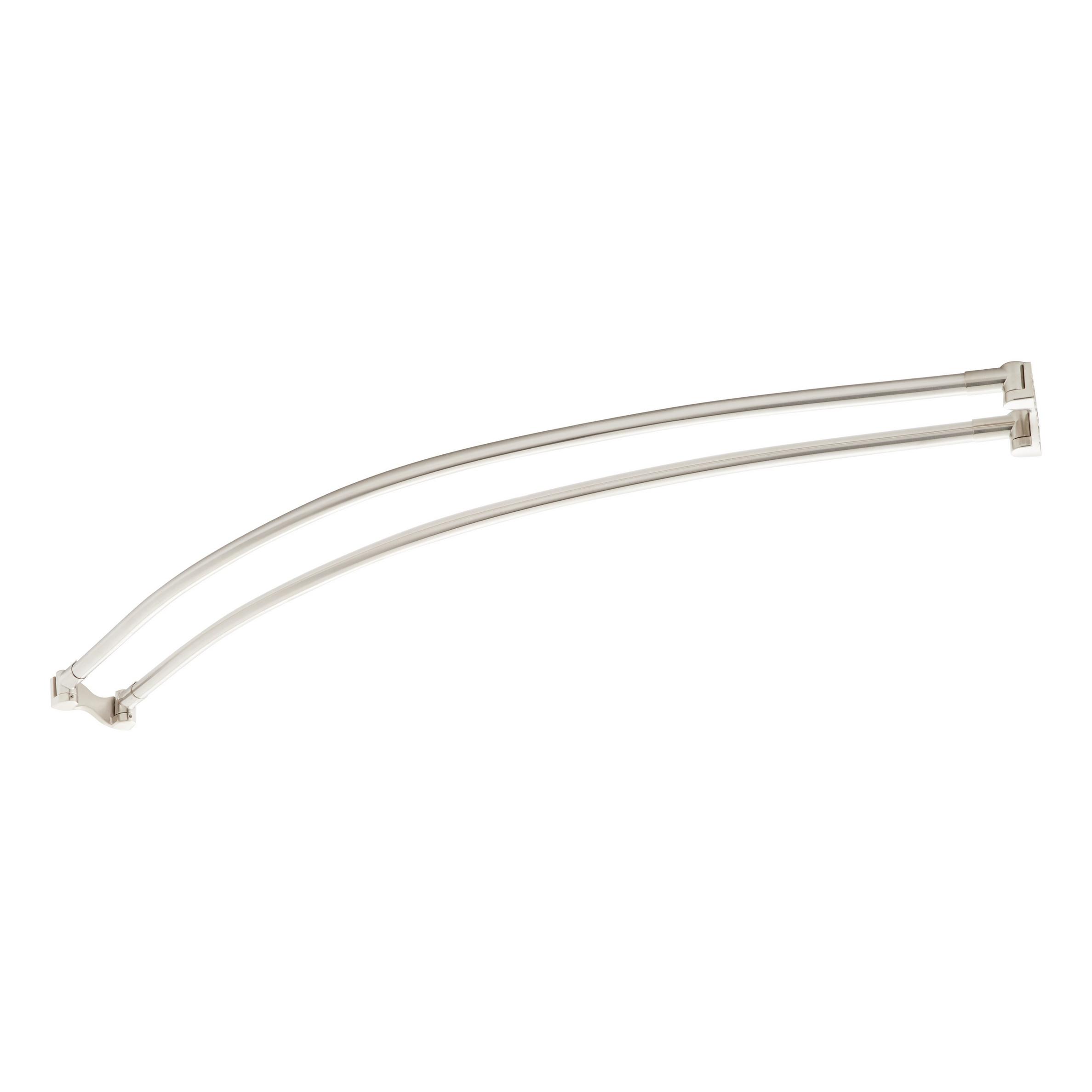 Curved Double Solid Brass Shower Curtain Rod | Signature Hardware