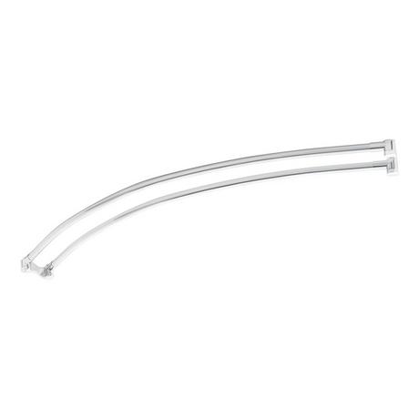 Curved Double Solid Brass Shower Curtain Rod