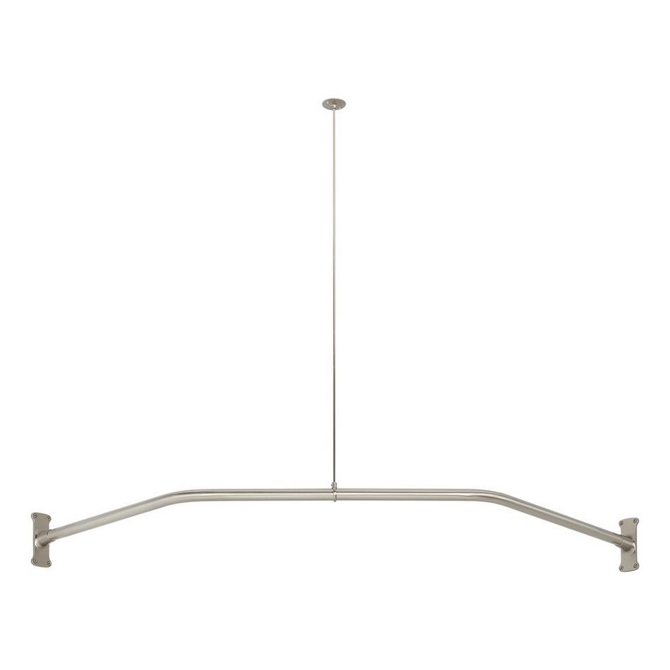 Neo-Angle Solid Brass Shower Rod and Ceiling Support, , large image number 2