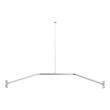 30" X 24" X 30" Neo Angle Solid Brass Shower Rod and Ceiling Support - Chrome, , large image number 1